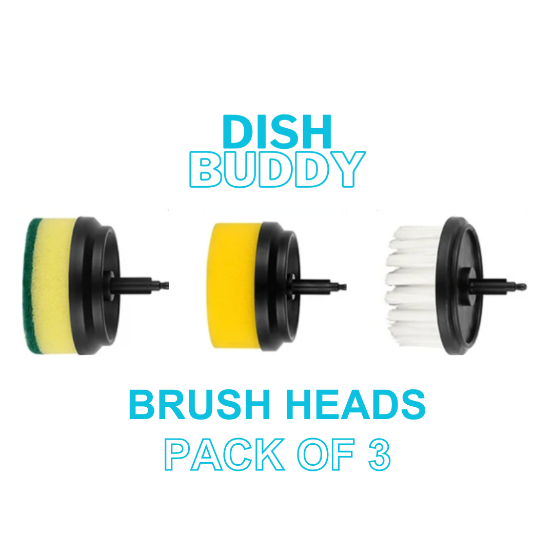 THE DISH BUDDY™ BRUSH HEADS x3